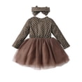 thumbnail image 2 of Gupgi Robe Trapèze et Bandeau pour Fille avec Broderie de Dinde de Dessin Animé en Maille et Fil, 2 of 6