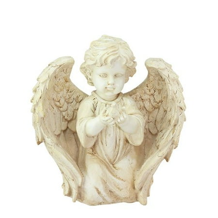 Northlight Seasonal Heavenly Gardens Kneeling Cherub Angel with Dove Outdoor Patio Garden Statue