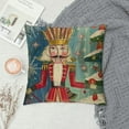 thumbnail image 2 of Creowell Christmas Pillow Covers Merry Christmas Nutcracker Throw Pillow Covers Winter Holiday Farmhouse Cushion Case Home Decoration for Sofa Couch,Multi-Size, 2 of 5