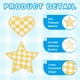 thumbnail image 3 of Uxcell 18 Pcs Parches Bordados de Corazón Estrella a Planchar Aplicaciones Parches para Chaqueta Colección de Denim Ropa Vestidos Sombreros Jeans Accesorio DIY, Amarillo/Blanco, 3 of 6