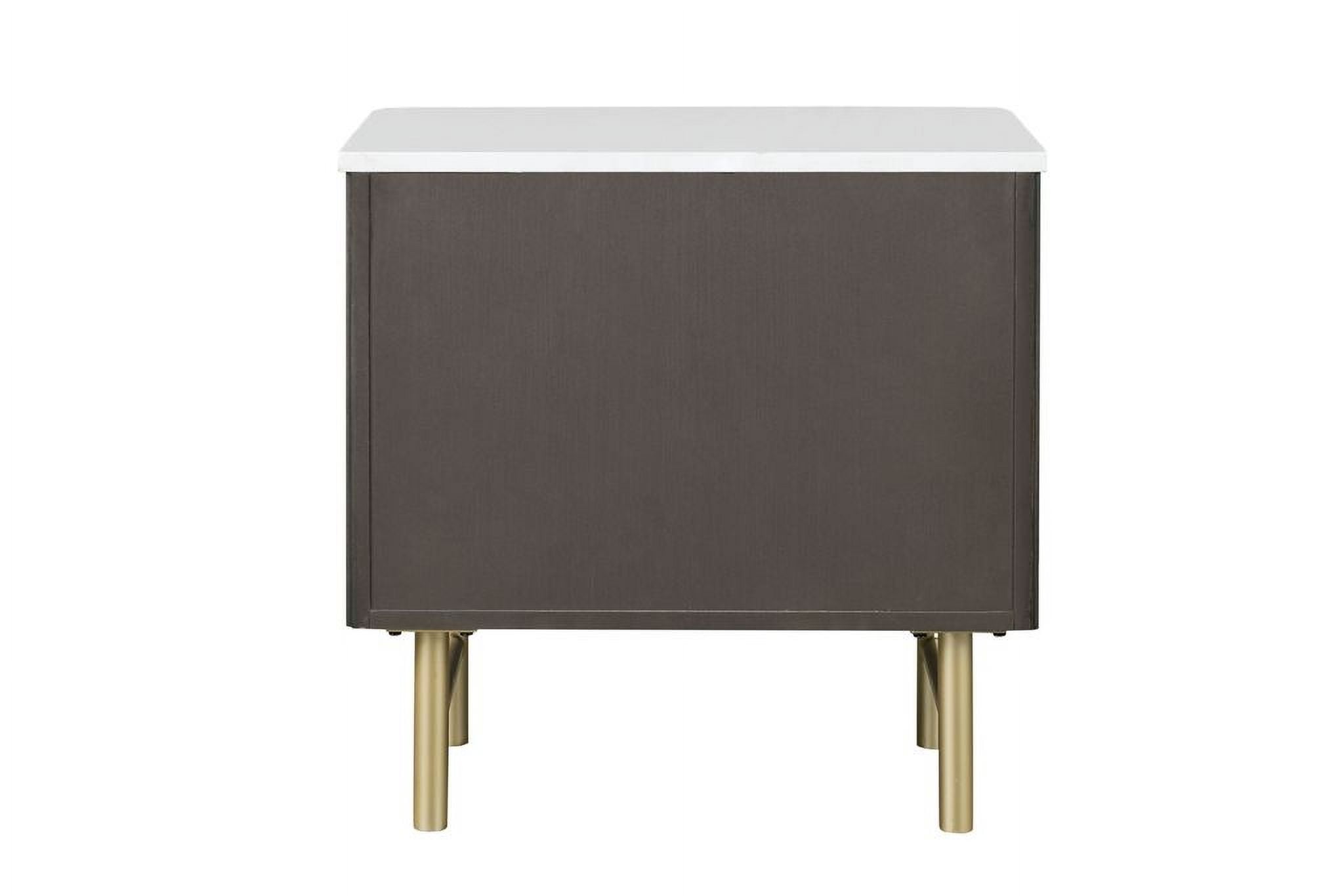 Acme Clayten Nightstand in Marble Top & Espreeso Finish