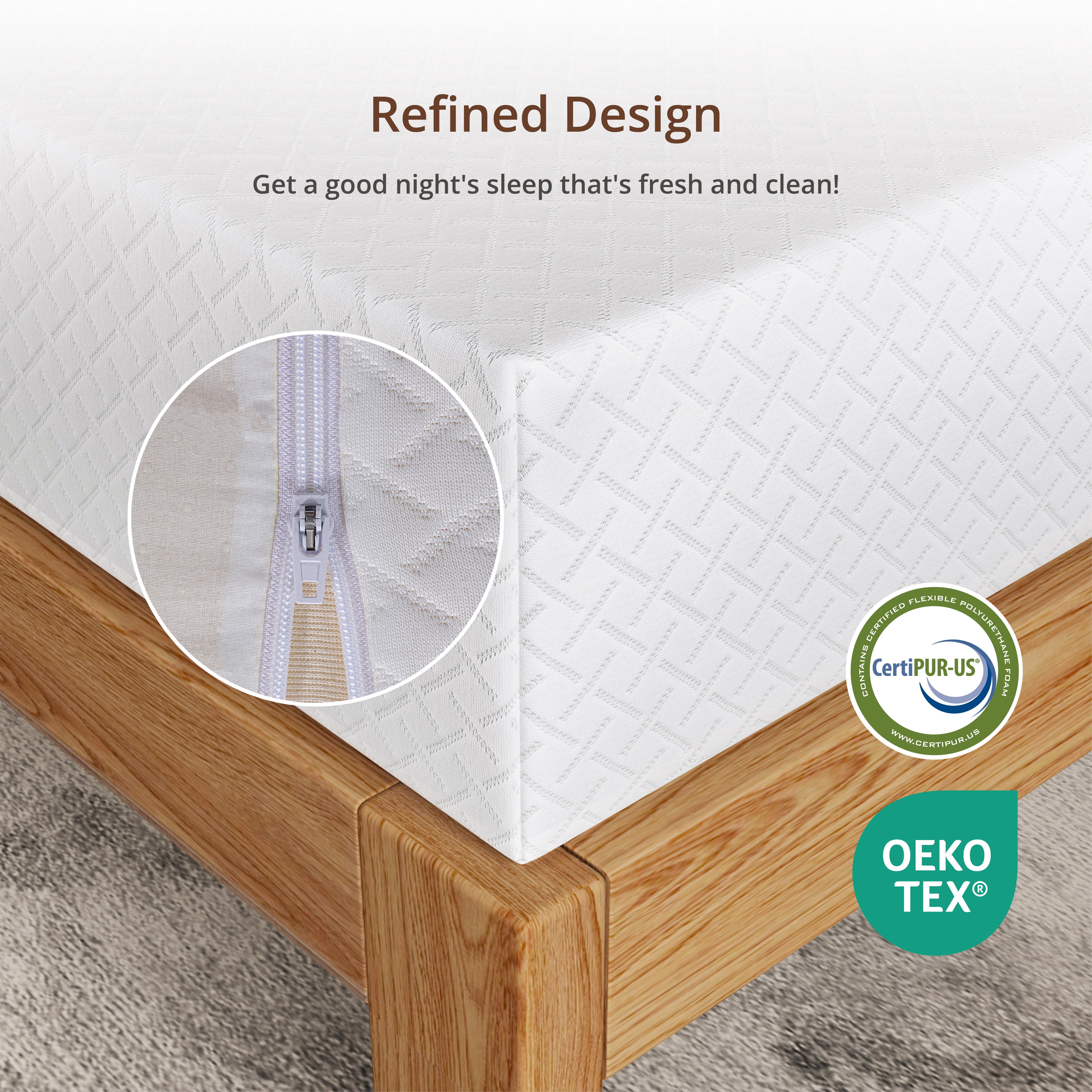 EGOHOME TrueZen King Mattress, 12" Memory Foam Mattresses in a Box, Medium