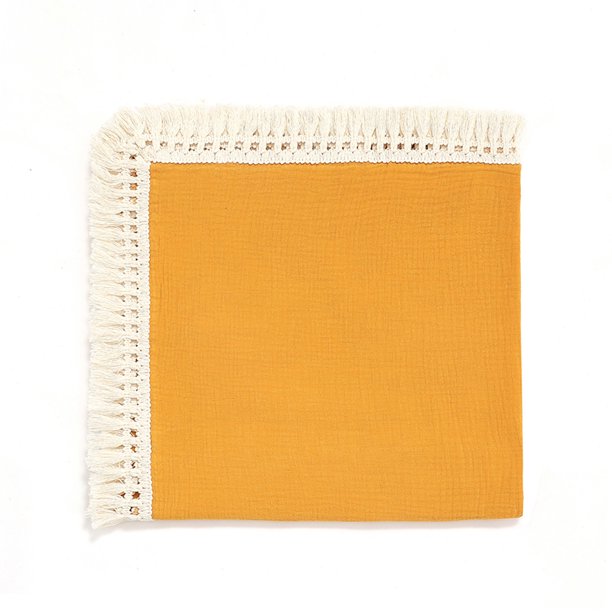 Cómoda manta de muselina Manta suave para bebé recién nacido agradable a la piel con hermosa MABOTO Amarillo L