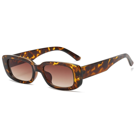 Gafas de Sol Dollger Rectangulares con Protección UV400 y Montura de Leopardo