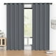 thumbnail image 1 of Blackout Cortinas 52 x 84 Pulgadas, Juego de Cortinas Térmicas Aisladas Negras de 2 Paneles, Reducción de Ruido, Oscurecimiento de Habitación para Recámara, Sala de Estar, Protección de Privacidad y, 1 of 7