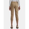 thumbnail image 3 of Time and Tru Women's Woven Capri Pants, Sizes 0-22, 3 of 5