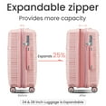 thumbnail image 2 of Hardside Suitcase, Luggage 4 Piece Sets(14/20/24/28), Hard Shell Lightweight TSA Lock Carry on Expandable Suitcase with Spinner Wheels Travel Set for Men Women, Pink Hardside Luggage, 2 of 16