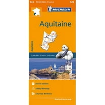Michelin regional maps: france : aquitaine map 524 - folded map: 9782067209343