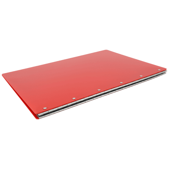 17x11 Screw Post Binder Acrylic Panel with fixed posts Red