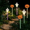 thumbnail image 5 of 6-in-1 Solar Halloween Lights Outdoor with 8 Lighting Modes IP65 Waterproof for Yard Party Decoration Orange Purple LED, 5 of 6