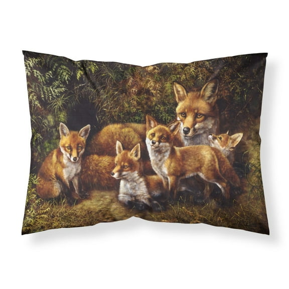 Fox Family Foxes by Daphne Baxter Fabric Standard Pillowcase