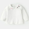 thumbnail image 3 of Hienoo Toddler Girls Long Sleeve Polo Shirt Cotton Solid Casual Cute T-Shirt Undershirt, 3 of 3