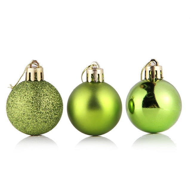 24 Uds bolas decorativas de Navidad 3/4/6/8/10cm bolas grandes colgantes para árbol bolas divertidas de adorno navideño para fiesta