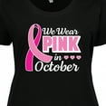 thumbnail image 4 of Inktastic Breast Cancer Awareness We Wear Pink in October Women's Plus Size T-Shirt, 4 of 5