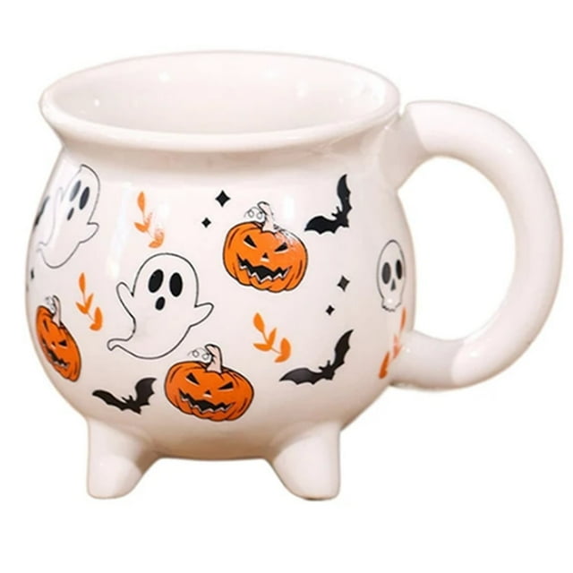 de Cerámica Mágica de Mago de Halloween, Adorno , Calabaza, Fantasma, Té de la Tarde, Desayuno, Leche, Regalo