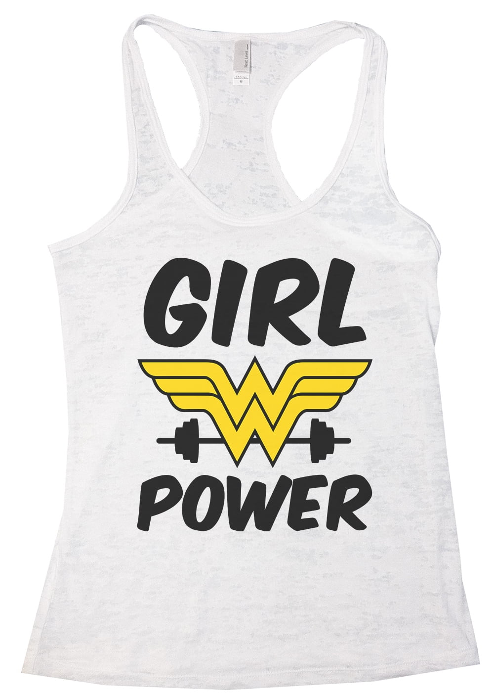 Womens Wonder Woman Girl Power Tank Top Ladies Burnout T-Shirt Girl Pride Tee