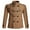 Khaki, variant on Yunliwuli Men's Solid Color Trench Coat, Long Sleeve Stand Collar Double Breasted Slim Warm Soft Wool Overcoat