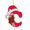 C, variant on Roiihwy 2D Acrylic Christmas Tree 26 Letter Pendant For Family Party And Gift Decor, 3.1in, B