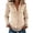Beige, variant on Womens Suede Fringe Button Down Shirt, Long Sleeve Slim Fit V Neck Top Retro Western Cowgirl Solid Color Blouse Beige S