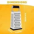 thumbnail image 4 of KAFOOR Stainless Steel Box Cheese Grater, Ergonomic Handle, Mini Zester, Dishwasher Safe, 4 of 7