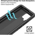 thumbnail image 4 of Designed for Samsung Galaxy A12 Heavy Duty Case, Triple Layer Protection Shockproof Dropproof Dustproof Anti-Scratch Phone Case Cover for Samsung Galaxy A12,Black, 4 of 7