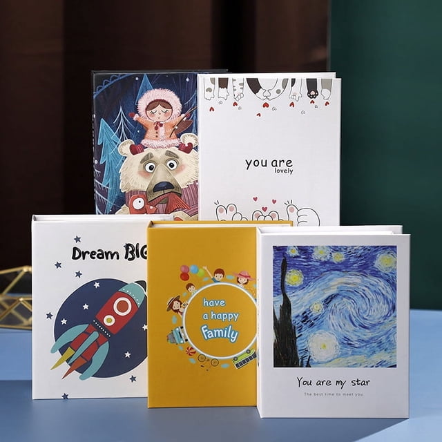 Álbum de fotos de 5, 6 y 7 pulgadas, este álbum de fotos con cuadrícula de palacio es un libro de tarjetas de gran capacidad para almacenar fotos de bebés en el estudio