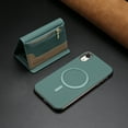 thumbnail image 6 of Allytechgroup 2-in-1 Magnetic Wallet Case for Apple iPhone XR, Detachable Card Holder with Zipper Pocket RFID Blocking Kickstand PU Leather Protective Flip Cover with 6 Slots, Green, 6 of 6