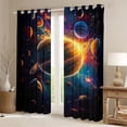 thumbnail image 2 of Homewish Galaxy Planet Curtains Pack of 2 (42x84 Each) for Female Men Adults,Psychedelic Universe Curtains Blackout,Outer Space Bedroom Curtains,Ultra Soft Home Decor, 2 of 6