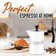 thumbnail image 3 of Moka Pot Espresso Zulay Premium, a prueba de fugas, 3 tazas, color blanco, 3 of 8