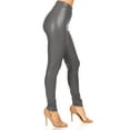 thumbnail image 2 of Moa Collection Women's Faux Leather Stretch Comfy Soild Fashion Leggings Pants, 2 of 5