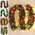 2.7M Wedding Decorated Light Up Wreath Garland Xmas Decor Fireplace