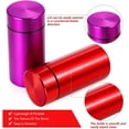 thumbnail image 4 of 3 Pieces Portable Small Stash Jar Smell Proof Water Proof Aluminum Airtight Container Bottle Multipurpose Storage Containers Pill Herb Spices Jars with Seal Ring 42 ML (Black, Red, Purple), 4 of 7