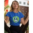 thumbnail image 2 of Toon Style Worried World T-Shirt Women -Image by Shutterstock, Female Large, 2 of 4