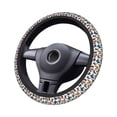 thumbnail image 4 of Elastic Steering Wheel Cover, Colorful Flying Butterflies Stretch Thickening Car Steering Wheel Cover Women Men, Steering Wheel Protector Universal 15 in, 4 of 7