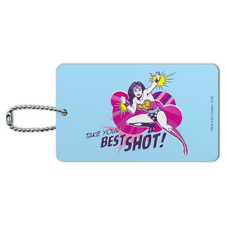 Wonder Woman Take Your Best Shot Luggage Card Suitcase Carry-On ID (Best Wonder Woman Episodes)