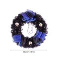 thumbnail image 3 of Halloween Front Door Wreath Home Party Decorations Halloween Decorations Black Flower Garland Garden Terrace Beach Party Wedding Decoration for Outdoor Porch 11.81 in, 3 of 5