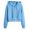 Blue, variant on Vedolay Hooded Cardigan Sweaters for Women Fashion 2023 Casual Tops Tie Dye Tee Shirt Loose Fit Wear Jackets for Women Black,XS