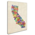 thumbnail image 3 of Trademark Art 'California Text Map' Canvas Art by Michael Tompsett, 3 of 4