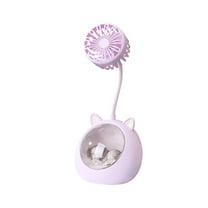 RoamHome Portable Desk Fan Small Quiet Desktop Mini Fan, Mute USB Rechargeable Tabletop Personal Cooling Fans for Bedroom Office, High Appearance Gift for Students Workers (Purple)