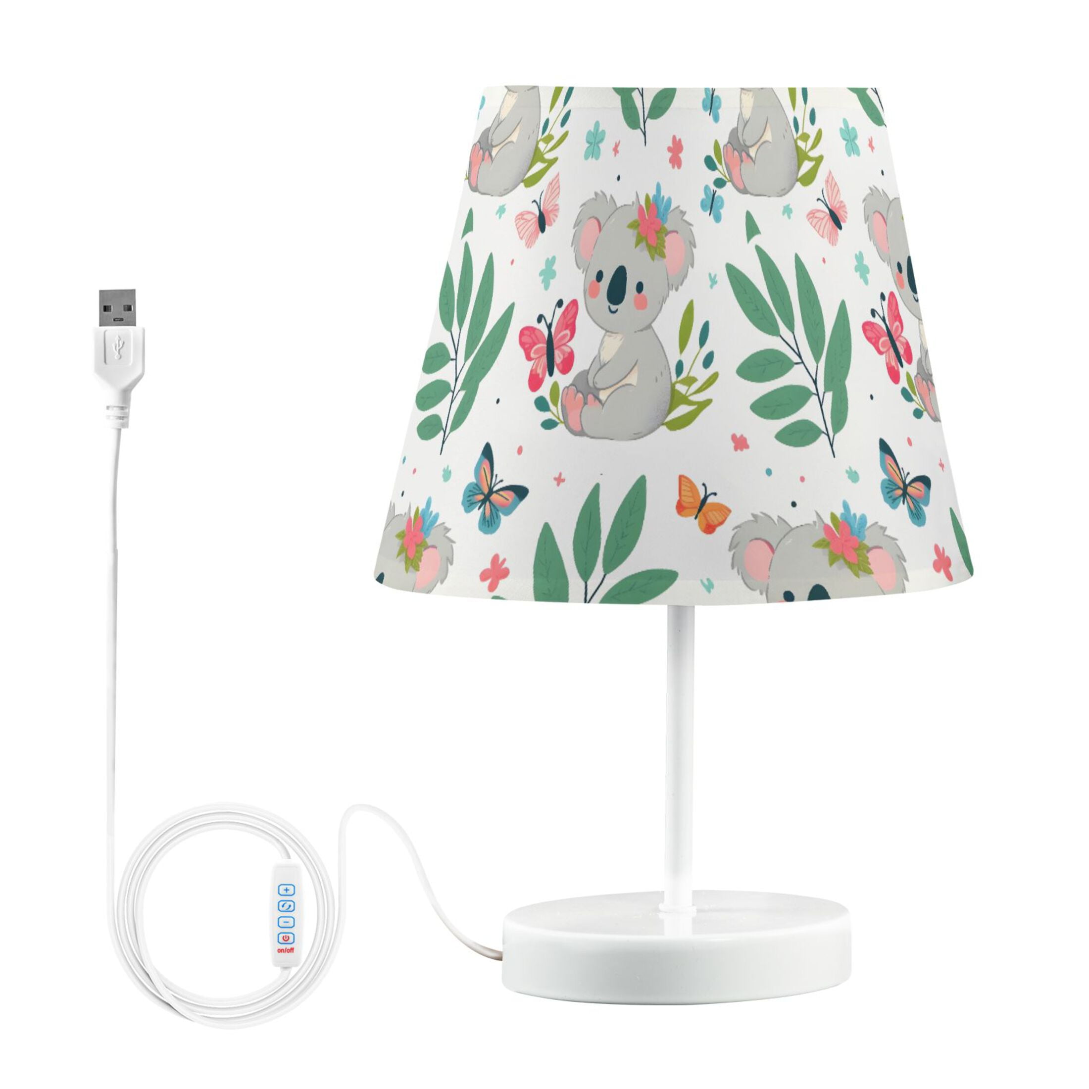 LED Desk Lamp Cute Koala and Butterfly Table Nightstand Lamps with 3 Color Temperatures for Home Bedroom Living Room Decor 6x11