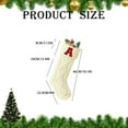 thumbnail image 3 of Luysn Christmas Stockings with Initials, 18 Inches Large Embroidered Monogrammed Cable Knit Christmas Stocking for Family, Xmas Holiday Party Gifts & Decoration for Fireplace, 3 of 7