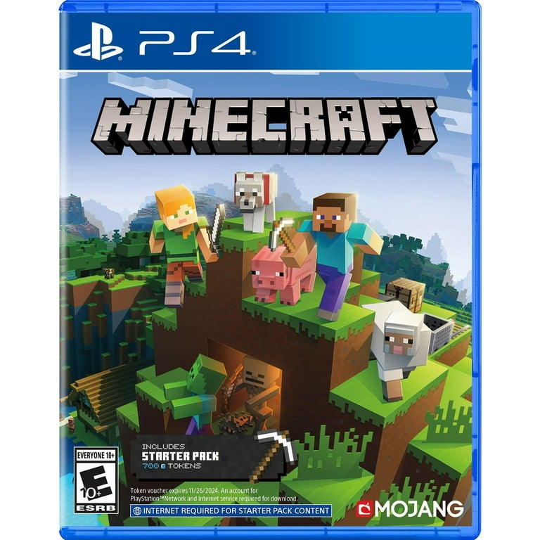 Minecraft Game, PS4 Console and Crystal Controller Bundle, Sony