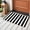 Black, variant on Black Striped Bathroom Mats 2x3 FT,Non Slip Small Kitchen Mat,Modern Farmhouse Black and White Stripes Washable Soft Backed Front Door Throw Rugs Non-Shedding Indoor Outdoor Doormat for Entryway Sink