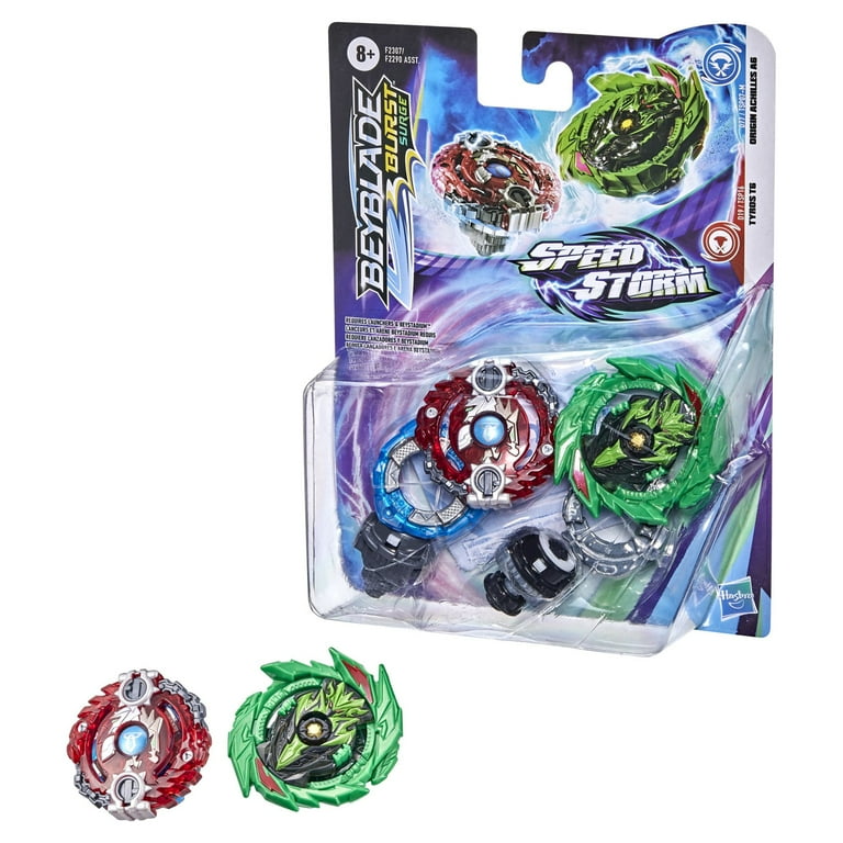 Beyblade Burst Surge Speedstorm Origin Achilles A6 and Tyros T6