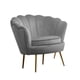 thumbnail image 3 of Sofá individual,Sofá individual,reposabrazos moderno y suave,muebles para dormitorio,Sillón Reposabrazos Sillón Lotus Chair,Silla decorativa con capitoné circular Asientos Gris, 3 of 8