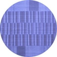 thumbnail image 1 of Ahgly Company Machine Washable Indoor Round Abstract Blue Contemporary Area Rugs, 8' Round, 1 of 4