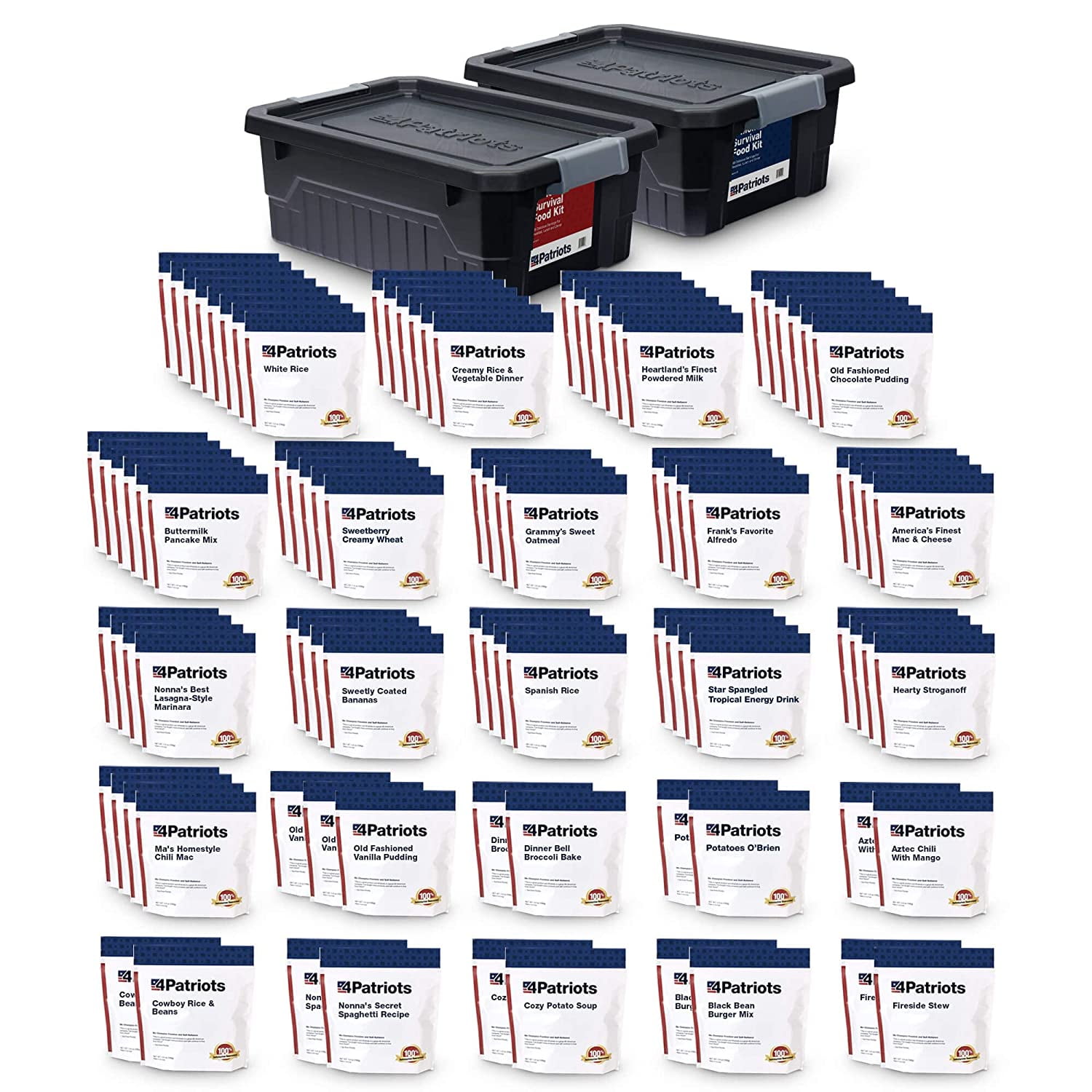 4Patriots 3 Month Survival Food Kit Emergency Food Supply Freeze 