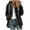Black, variant on Hueook Women Fall Winter Warm Plush Hooded Coat Solid Color Long Sleeve Zipper Up Thick Womens Cardigan Jackets with Pockets 50% Off Clearance