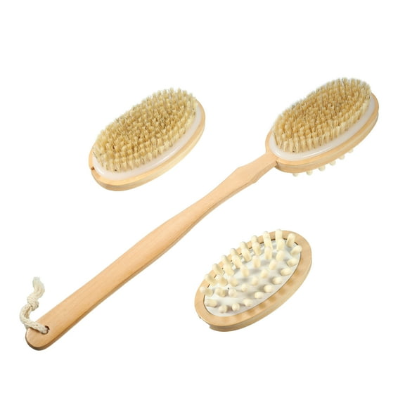 Vocoste Double-sided Dry Brushing Body Brush Detachable Dry Body Brush for Men Women