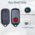 thumbnail image 3 of SUGUANGHUI Key Fob Shell Case Replacement Fits for 4Runner Sequoia 1999 2000 2001 2002 2003 2004 2005 2006 2007 2008 2009 Keyless Entry Remote Control 3+1 Button Pad Cover, 3 of 7